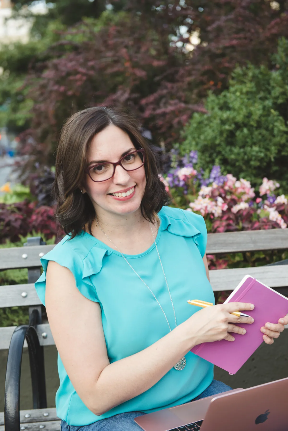 Cristina Fowler, founding consultant, lifestyle portrait in Central Park
