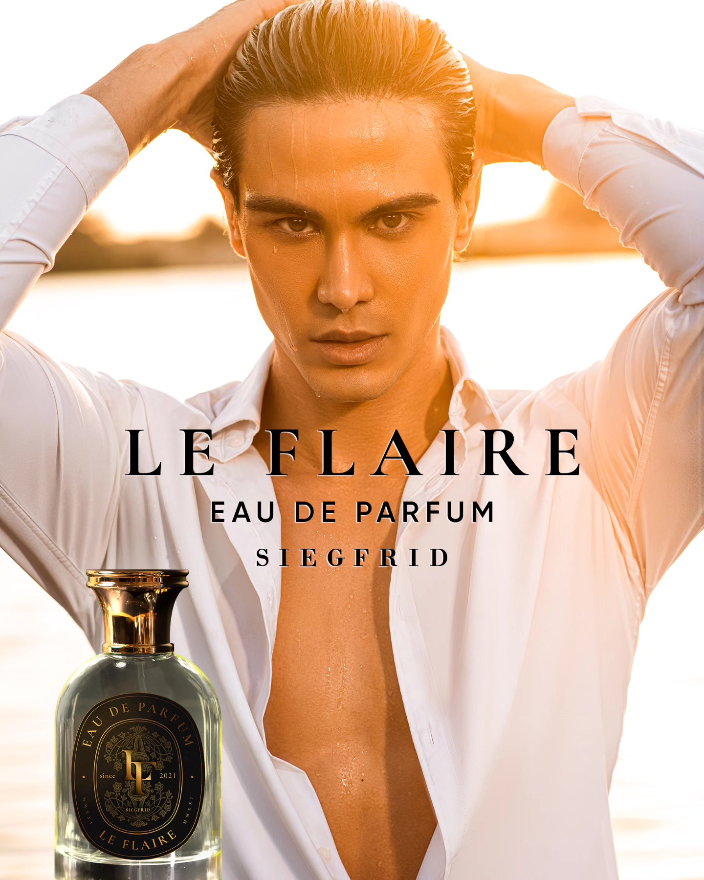 Customer receiving a bespoke perfume consultation in a luxury Le Flaire boutique