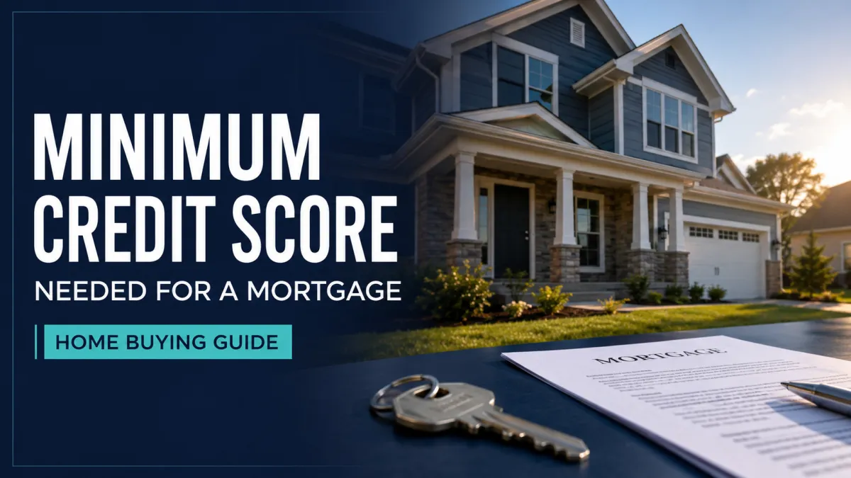 Modern suburban home with house keys and mortgage documents, illustrating the minimum credit score needed for a mortgage.