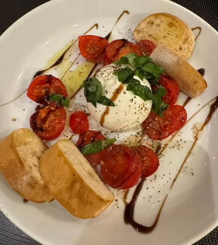 Bruschetta with zucchini cream on homemade bread served at Taste Italian Nottingham