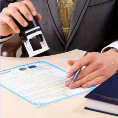 Tax Accountant consulting client at The Express Tax office in Chicago