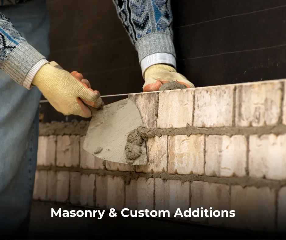 custom concrete patio and driveway