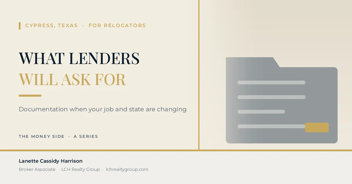 What Lenders Ask Relocating Buyers For