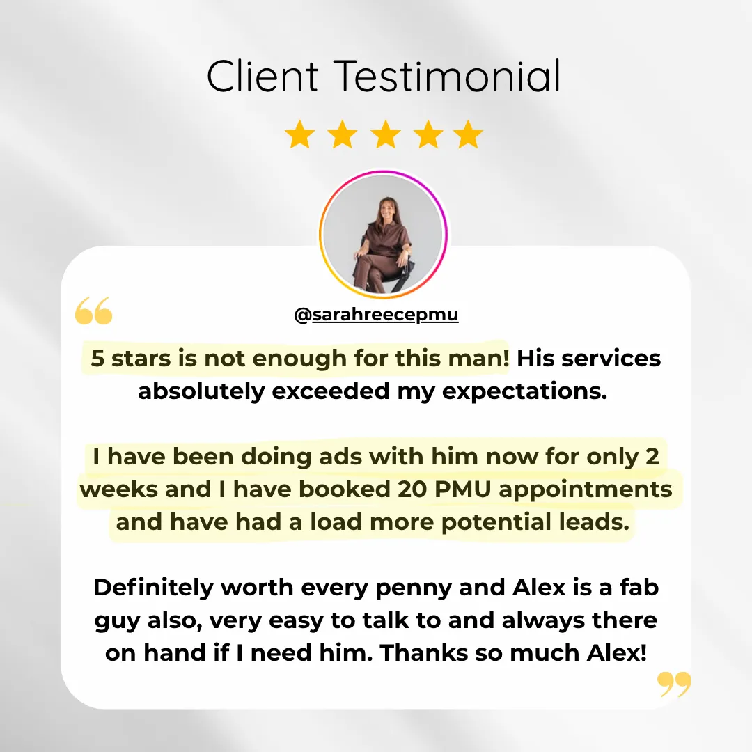 Sarah Reece Testimonial for PMU Marketing Lounge