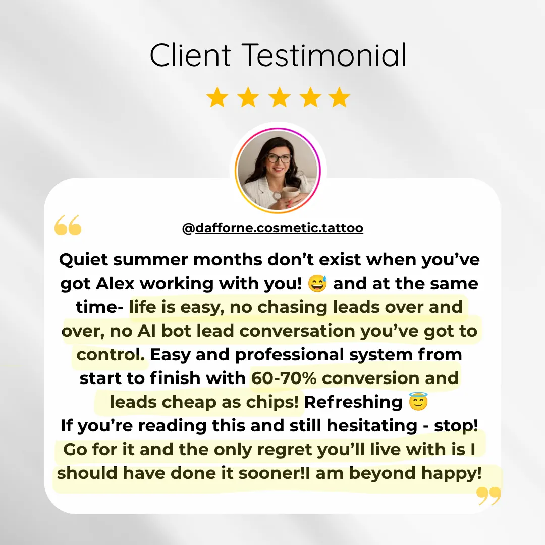 Dafforne Cosmetic Tattoo Testimonial for PMU Marketing Lounge