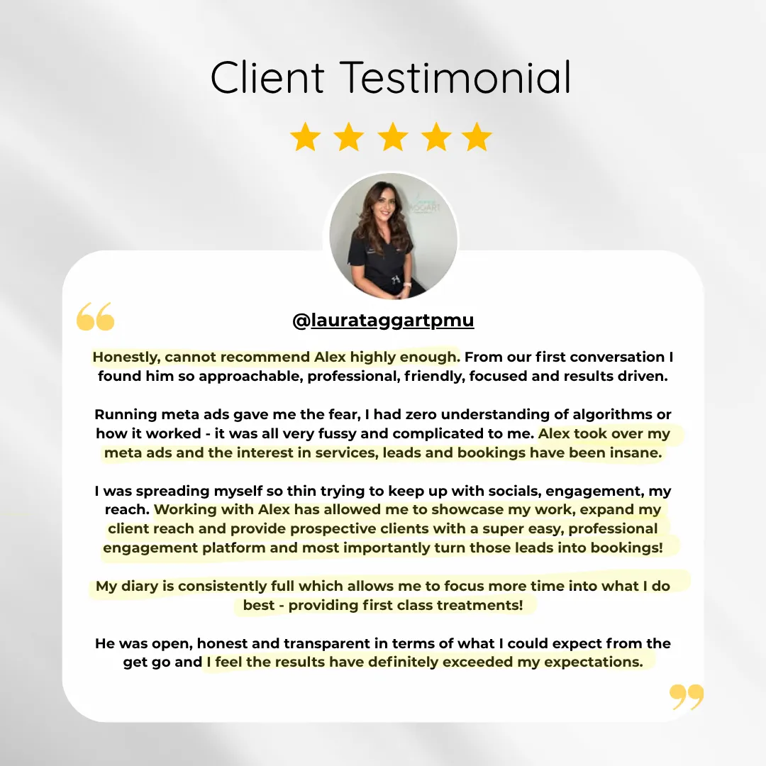 Laura Taggart Testimonial for PMU Marketing Lounge