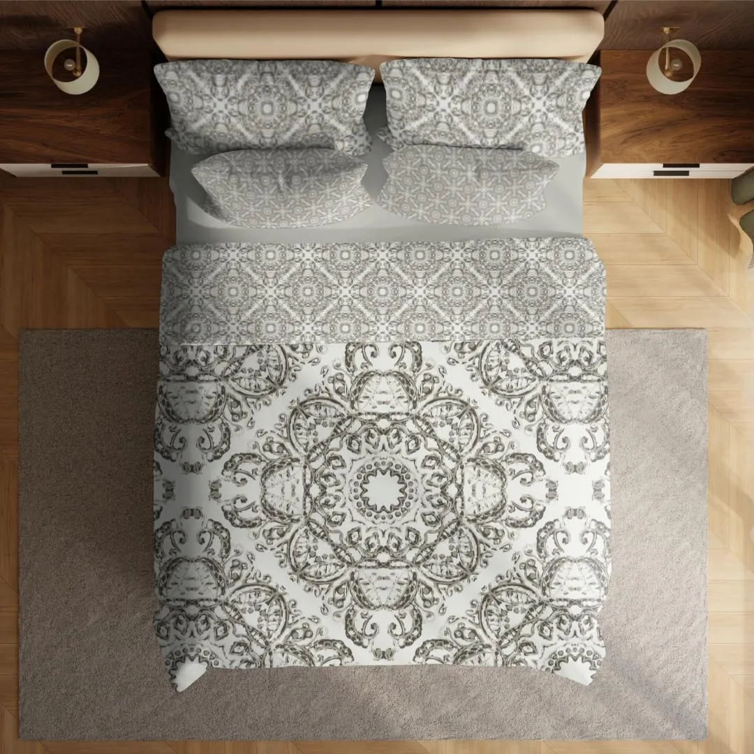 Fabric in Soft Echoes Hand Drawn Cottagecore Intricate Stripe Pastel Blue Large by Yvonne Perry