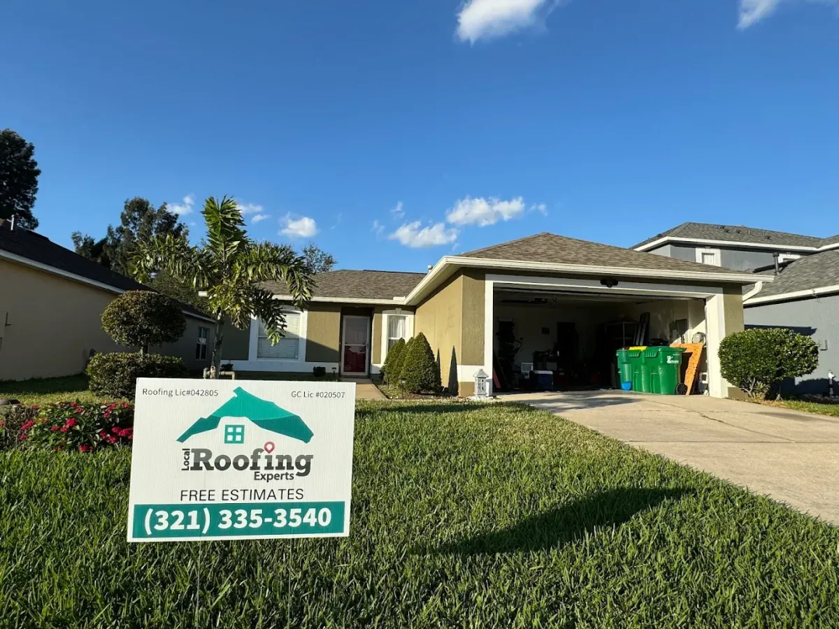 New asphalt shingle roof on a Brevard County, FL home installed by Local Roofing Experts