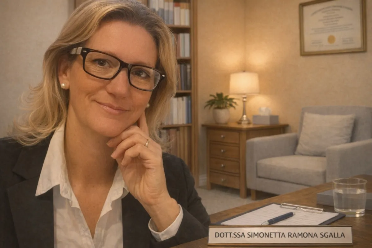 Ritratto narrativo intimo della dottoressa con luce naturale e atmosfera serena