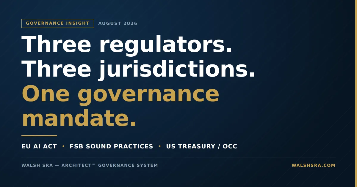 Three regulators, three jurisdictions, one governance mandate for boards on AI risk
