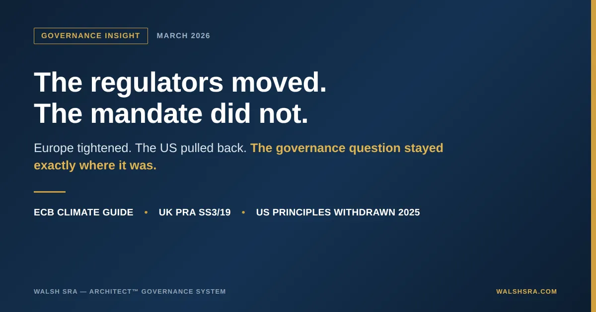 Sustainability Risk: A Governance Mandate for the Mid-Tier