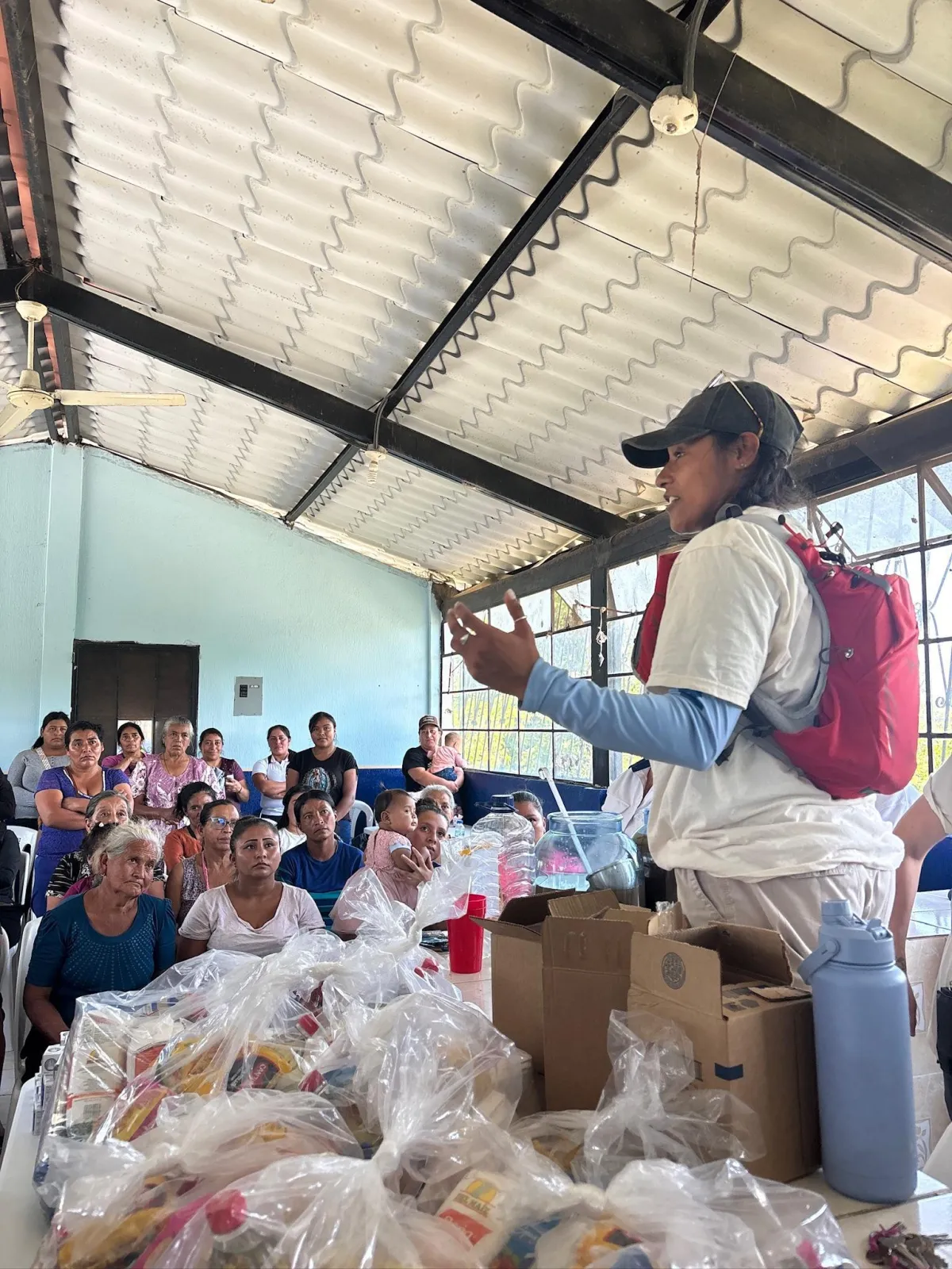 Children receiving food and care