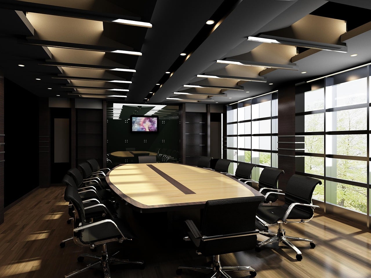 Commercial real estate building representing corporate financing solutions