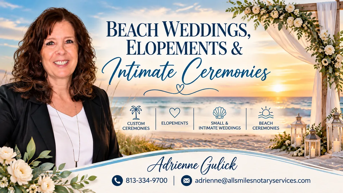 BEACH WEDDINGS, ELOPEMENTS & INTIMATE CEREMONIES