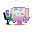 Illustration av en kvinna som  