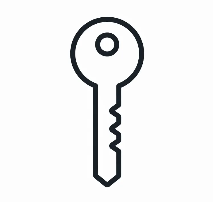 Homeowner inspecting front door lock and hinges in daylight