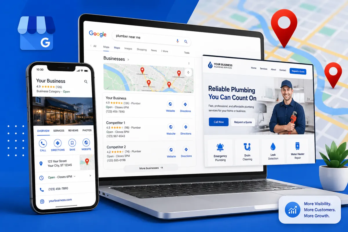 Google Business Profile and local SEO services for improved Google Search and Maps visibility