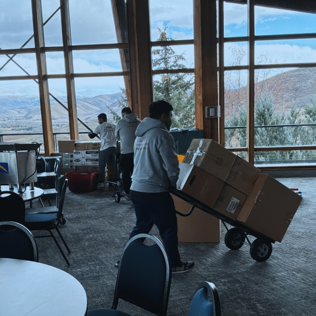 an overhead view of a highway with a red stop sign