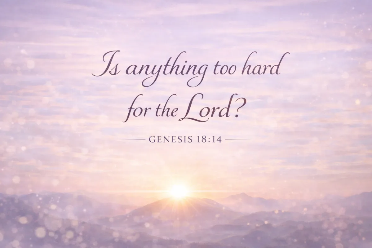 Is Anything Too Hard for the Lord?