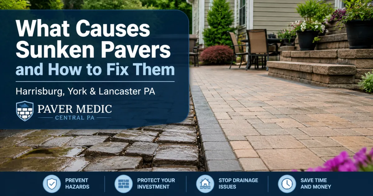 What Causes Sunken Pavers and How to Fix Them | Central PA