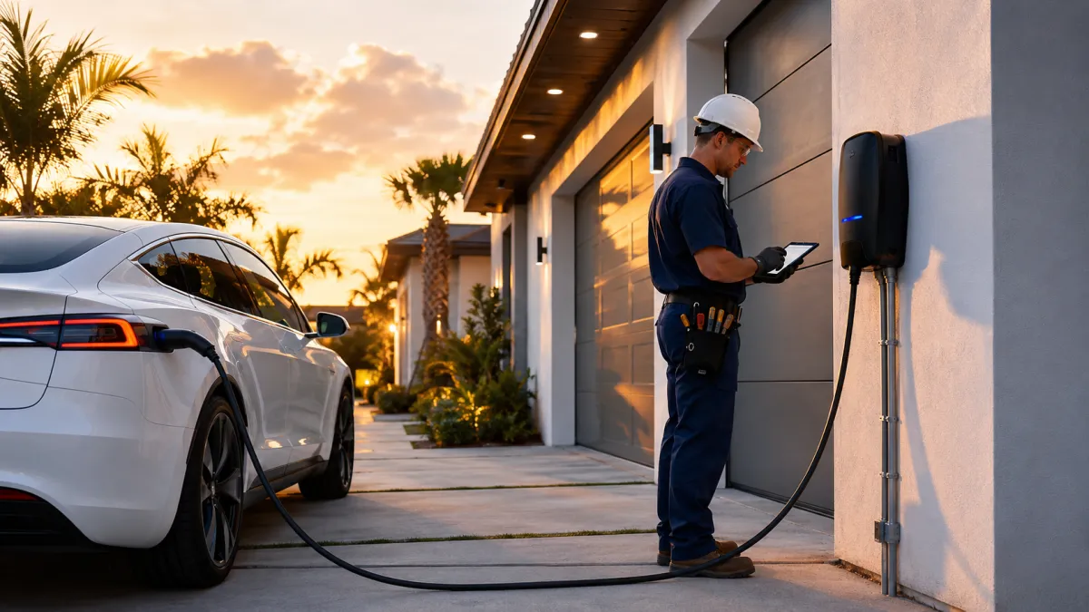 Professional EV charger installation in Port St. Lucie