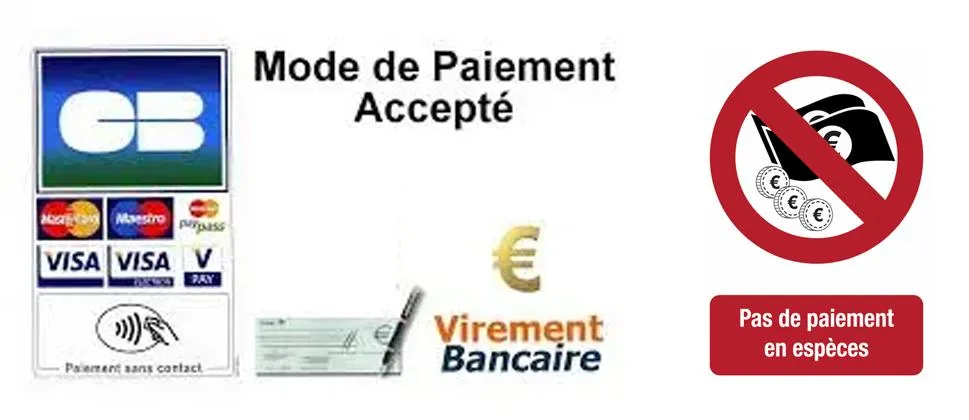 Modes de paiement A 2 mains le Vin