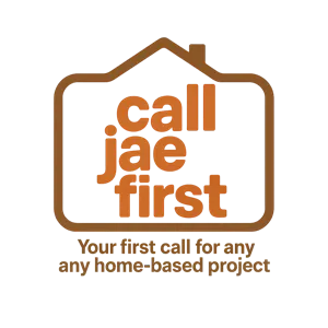 Call Jae First logo - house-shaped gold logo