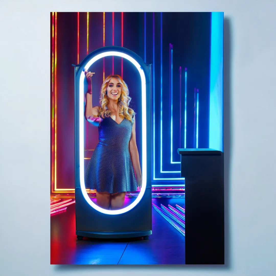 Guest using Tblack Studios Mirror Booth