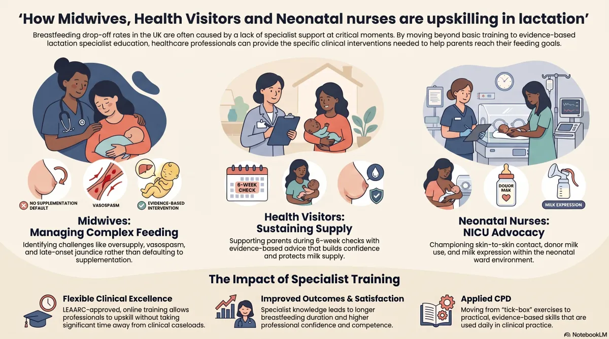 How Midwives, Health Visitors and Neonatal Nurses Are Upskilling in Lactation (And Why It Matters)