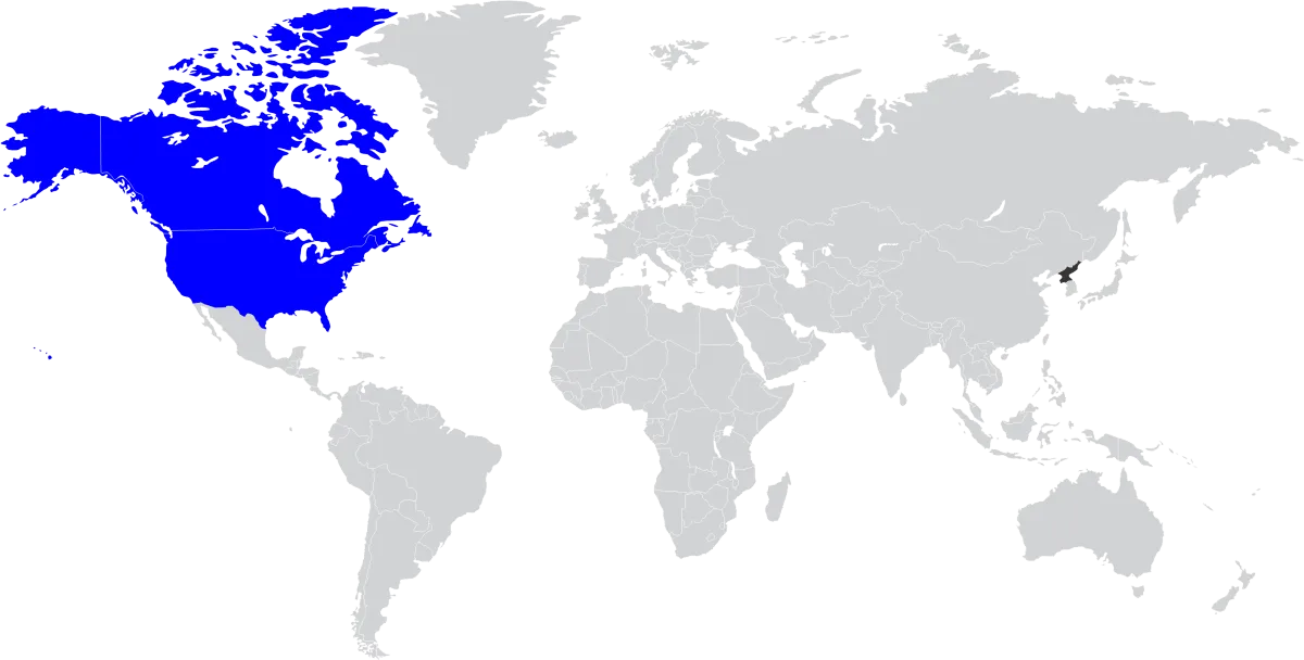 North America world zone according to Dynamic Church Planting International