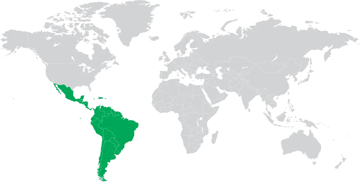 Latin America world zone according to Dynamic Church Planting International