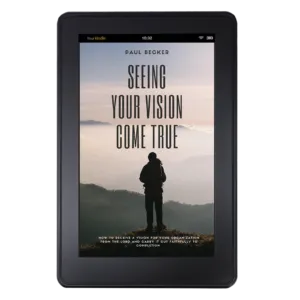 Seeing Your Vision Come True book cover on a Kindle