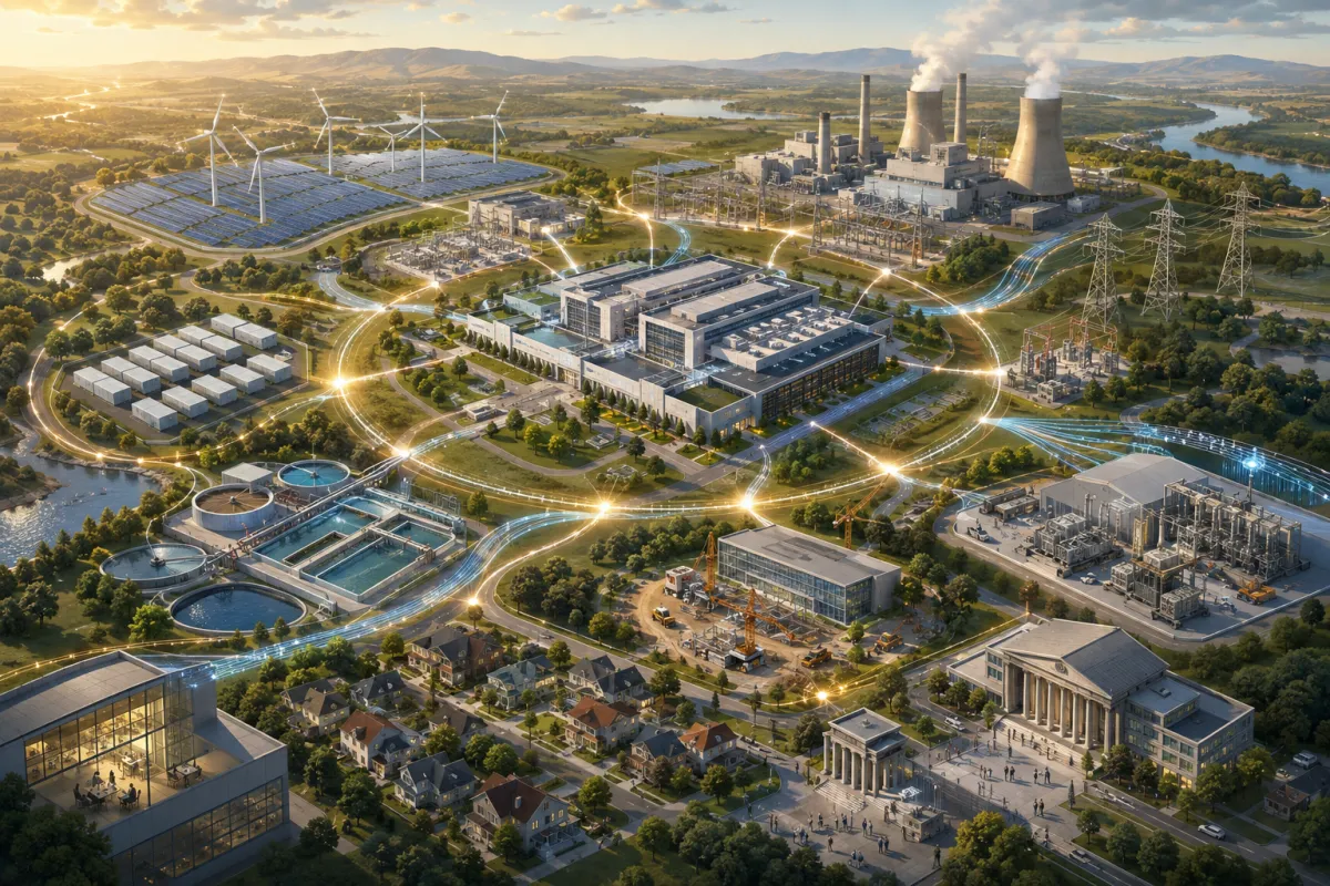 Data center infrastructure ecosystem including power, manufacturing, engineering, and construction