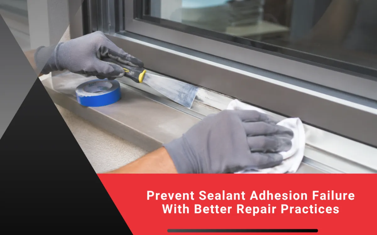 Surface preparation to prevent sealant adhesion failure