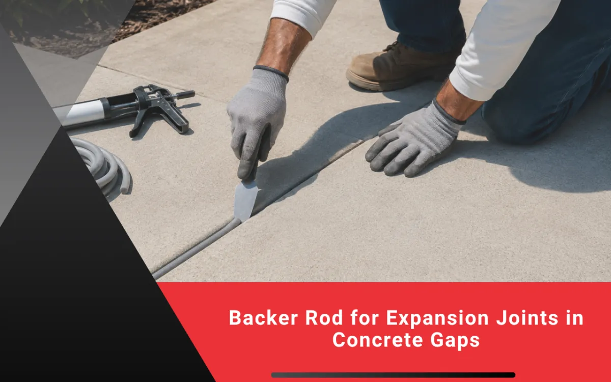 Backer rod for expansion joints being installed in a clean concrete gap