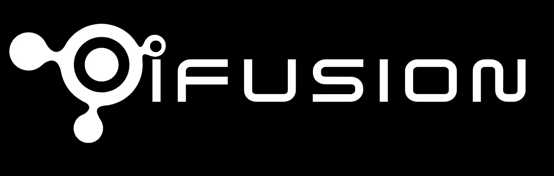 iFusion white text logo