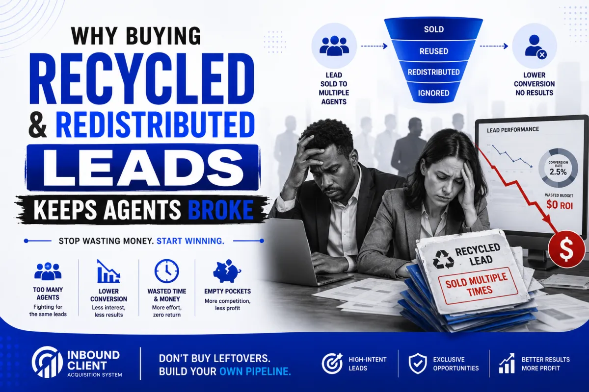 Why Buying Recycled and Redistributed Leads Keeps Agents Broke