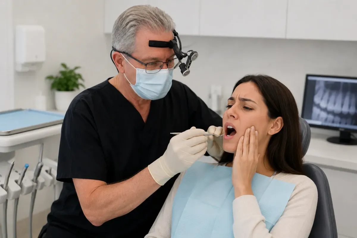 Dental equipment with monitor and tools