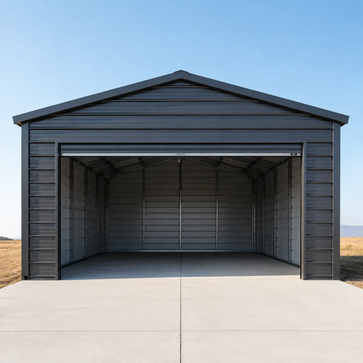 High-quality custom metal carport installed on property