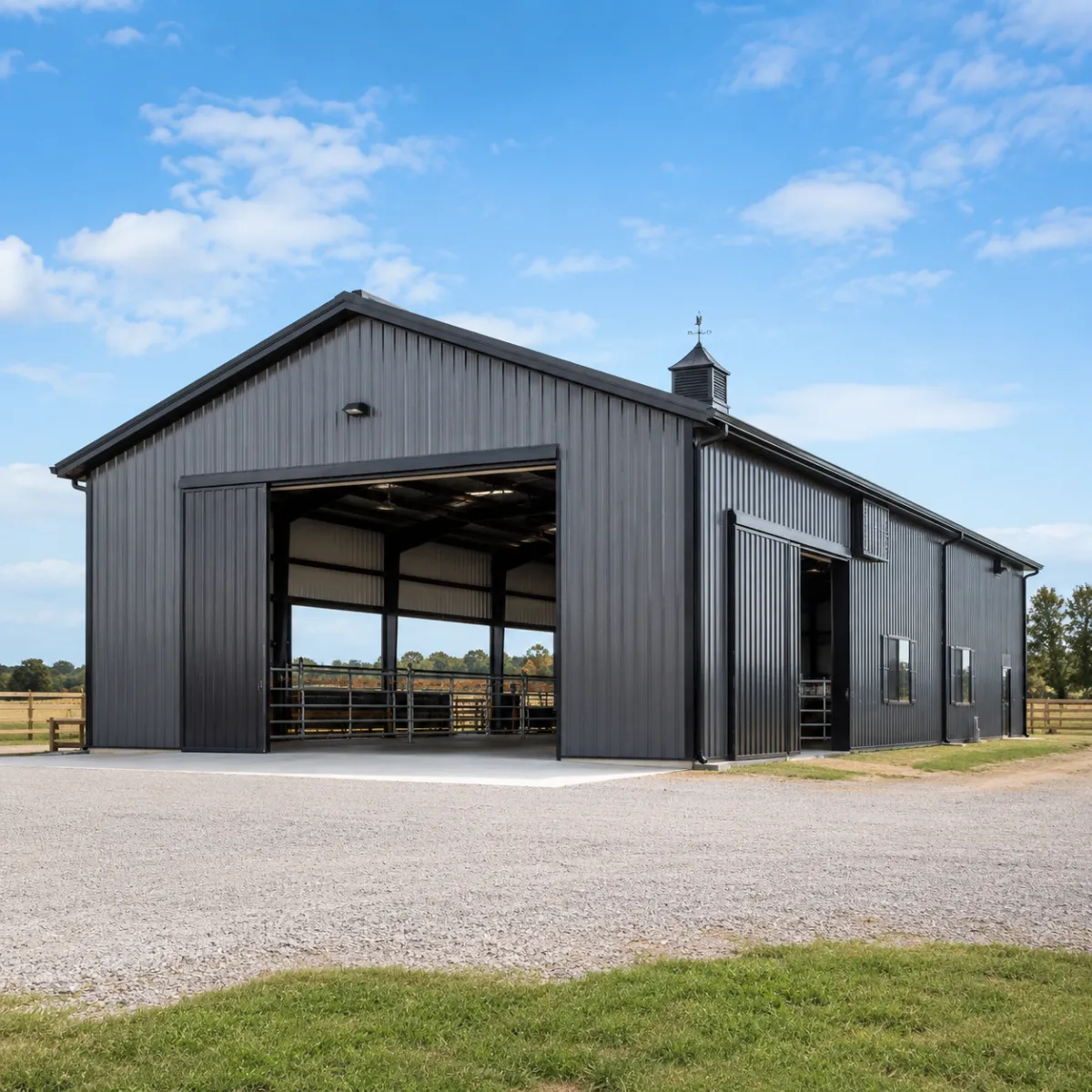 High-quality custom metal carport installed on property