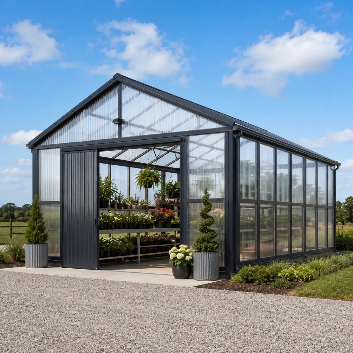 High-quality custom metal carport installed on property