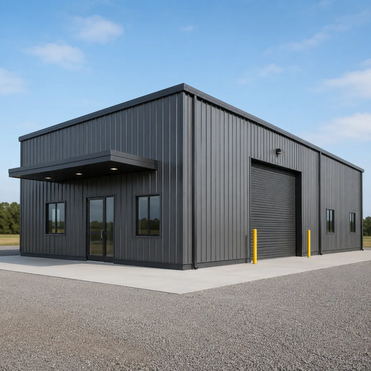 High-quality custom metal carport installed on property