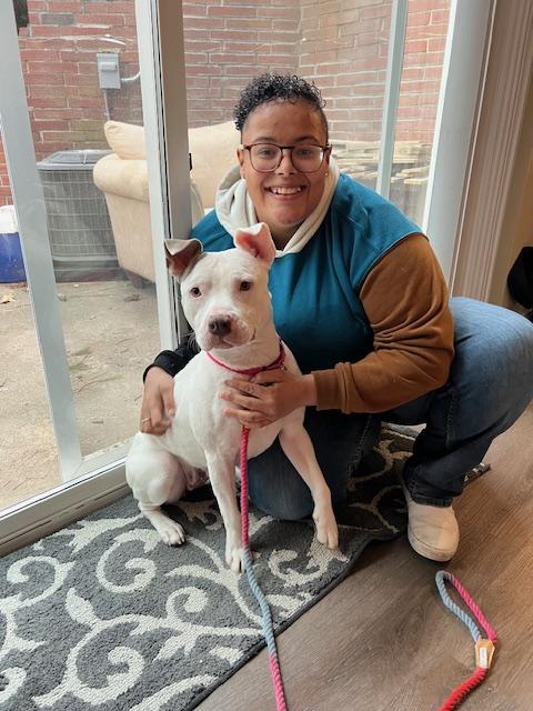 Mikayla with foster dog