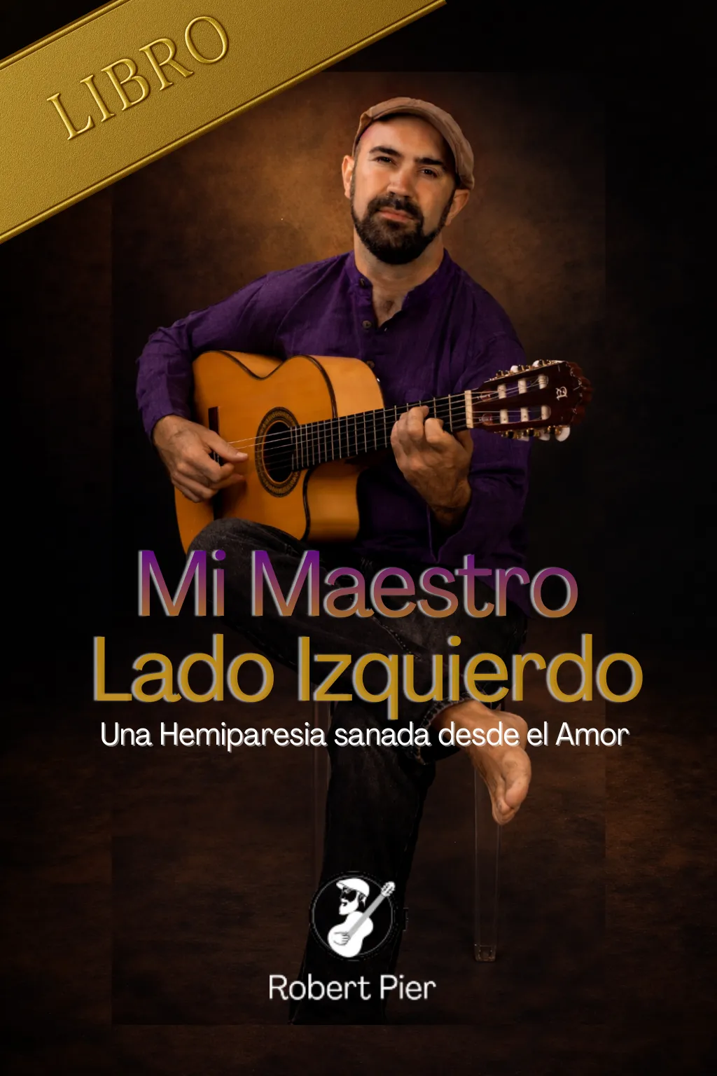 Plano cenital vibrante y moderno de una tablet que muestra la portada del libro, rodeada de una taza de café, un bloc de notas y un bolígrafo sobre un fondo azul vivo. La escena está diseñada para lectores digitales, evocando productividad e inspiración.