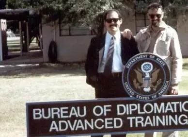 Marcus Wynne and Den Martin outside FLETC, mentors of owner of hypnotic shift