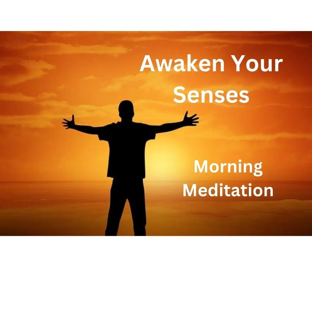 A silhouette of a man facing the sunrise for a meditation download from hypnotic shift