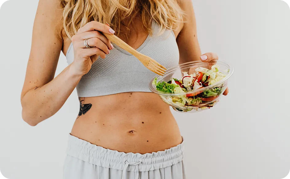 Girl having a bowl
