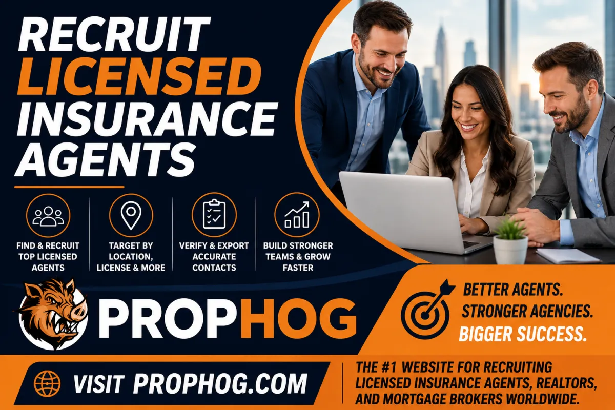 How to Recruit Licensed Insurance Agents Faster With PropHog.com