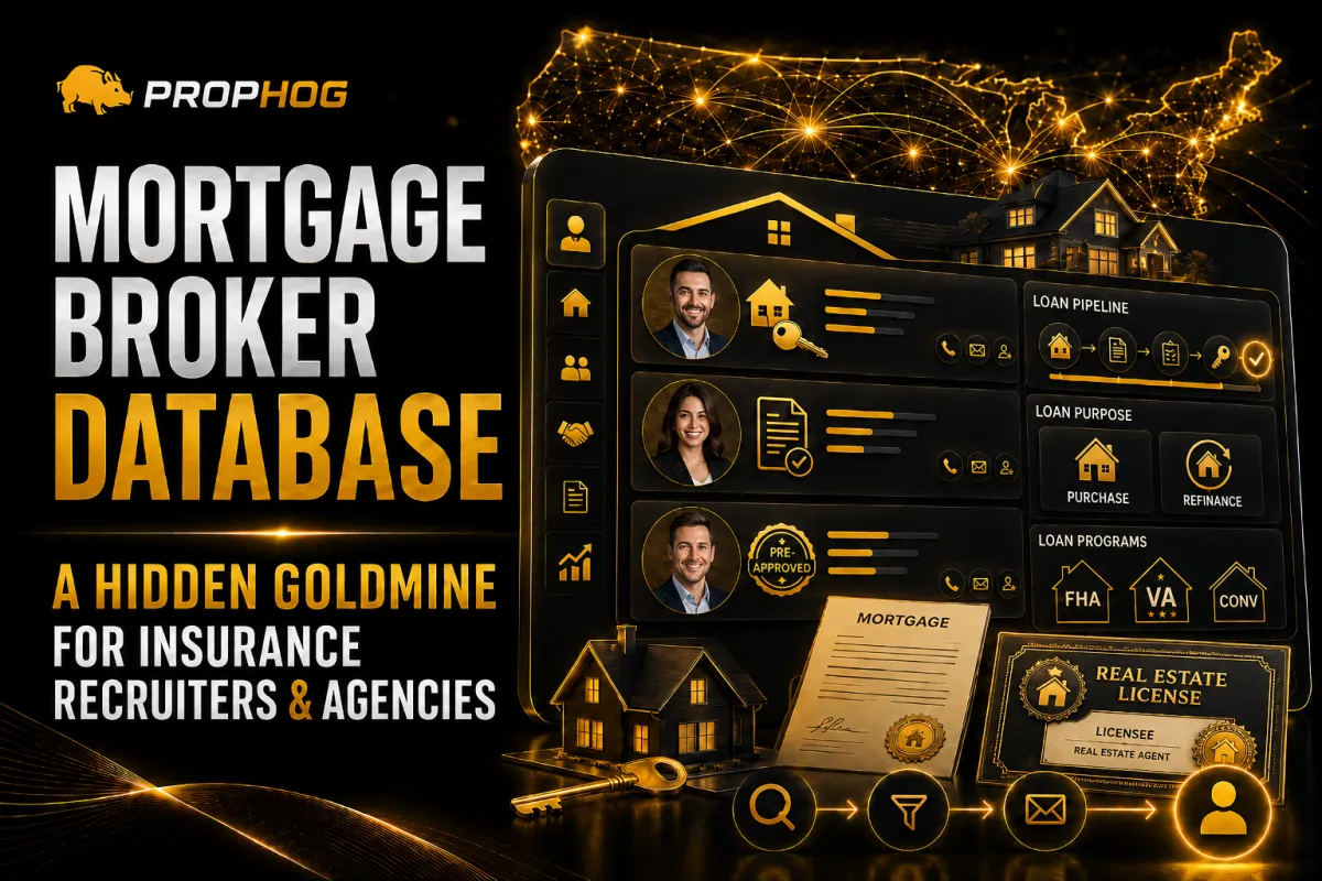 Mortgage Broker Database: A Hidden Goldmine for Insurance Recruiters and Agencies