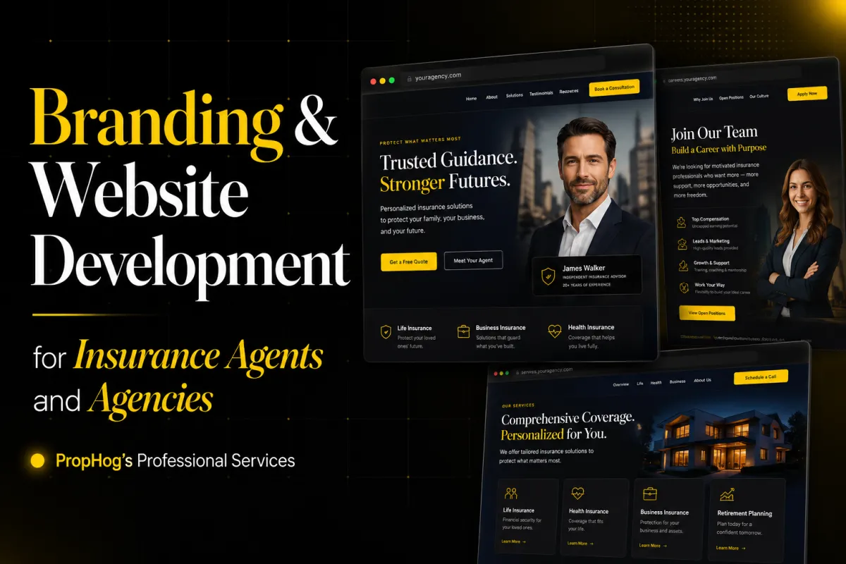 Branding & Website Development for Insurance Agents and Agencies – PropHog’s Professional Services